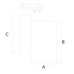 PROJETOR DE CALHA 3 CIRCUITOS 20W 3-CCT BRANCO ASLIV20C3BR - Image 2