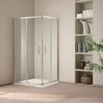 HAPPY RESGUARDO DE DUCHE 100X80 VTR CROMADO RH10080CR