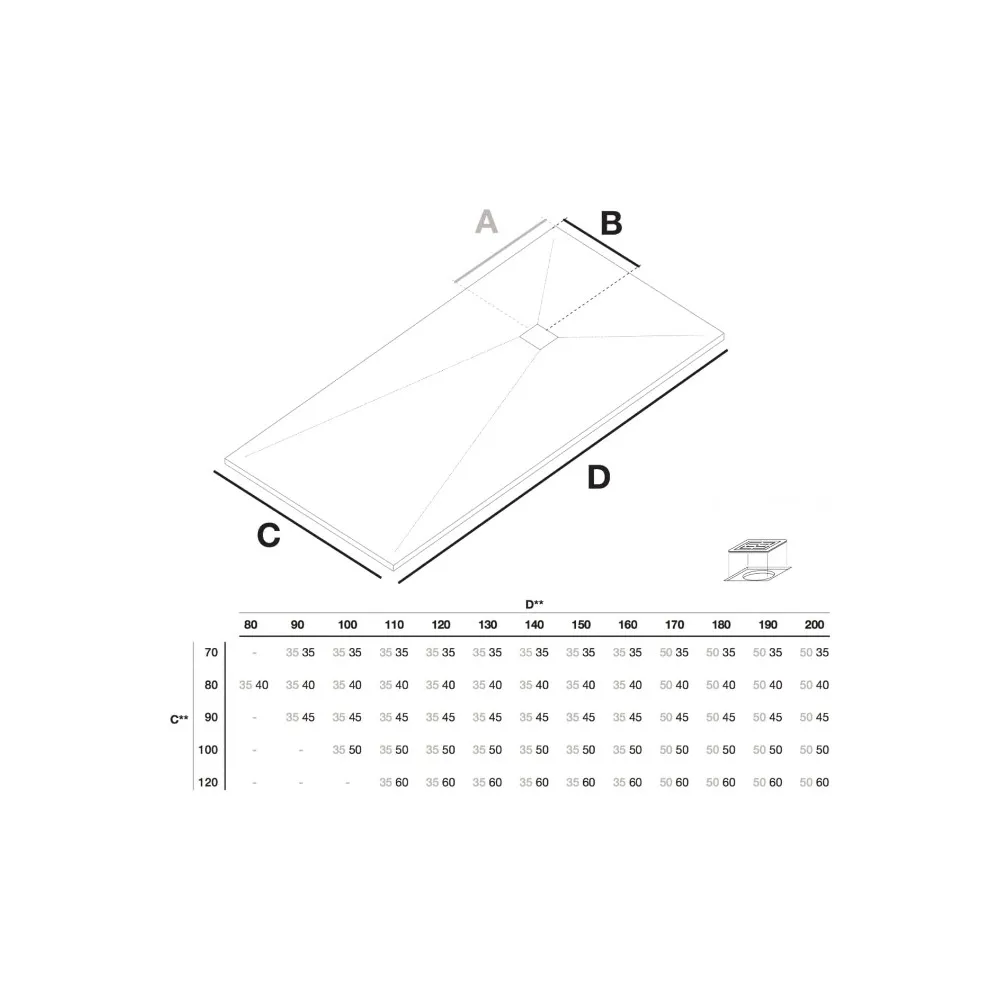MATEK VOLCANIX BASE DUCHE 100X80 PRETA - Image 2