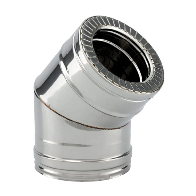 CURVA INOX DUPLA D100/45º