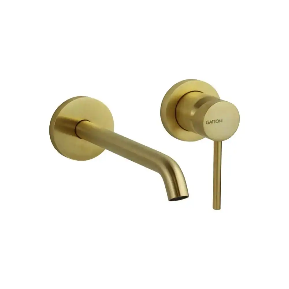 SOFT MONOCOMANDO LAVATÓRIO Á PAREDE OURO ESCOVADO GTN 2137/21SG