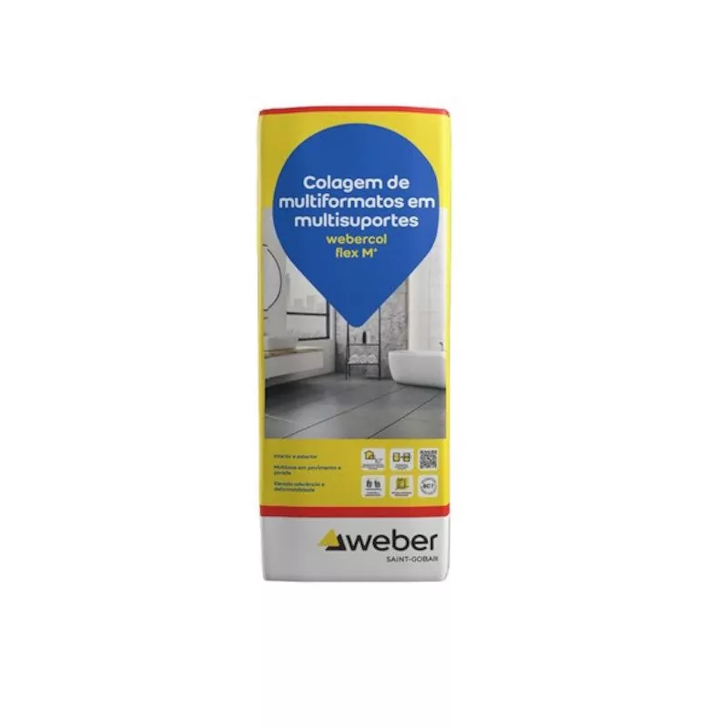 WEBERCOL FLEX M+ CINZA 25KG 4M - Image 1